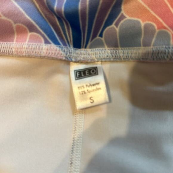 Fleo Pink, Blue & Purple Mermaid Shell Print Low Rise Activewear Shorts Sz S - Picture 9 of 9